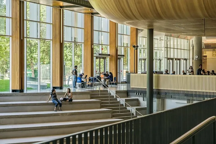 景观摄影、建筑、室内、建筑、大学、学生、木材、玻璃