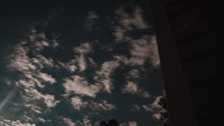 美国，林维尔，月亮，云，树，蓝色，星星，云天