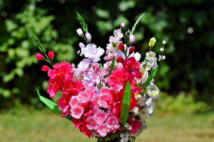 花束，花朵，百合花，玫瑰，花束，五颜六色，多色，人造