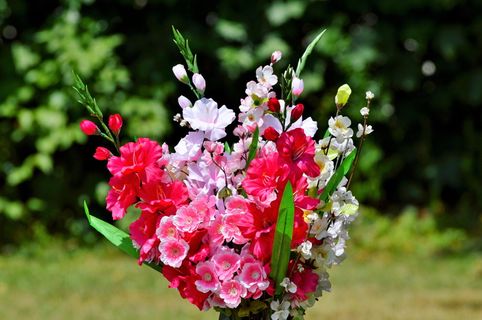 花束，花朵，百合花，玫瑰，花束，五颜六色，多色，人造