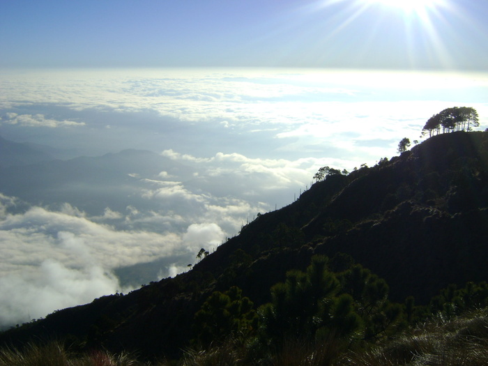 墙纸，危地马拉，水的火山，天空，风景-自然，云-天空，自然之美，山