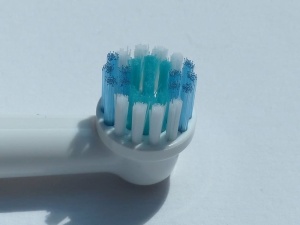 白色，蓝色，牙刷，牙刷头，牙刷头，牙科护理，牙科，卫生