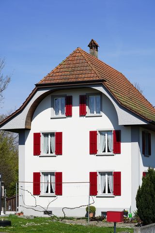家居，建筑，伦迪豪斯，伦迪，半圆木覆面，豪斯吉贝尔，木模板，弧形