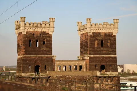 遗产，德国，杜伊斯堡，埃森，老，支柱，桥梁，红土