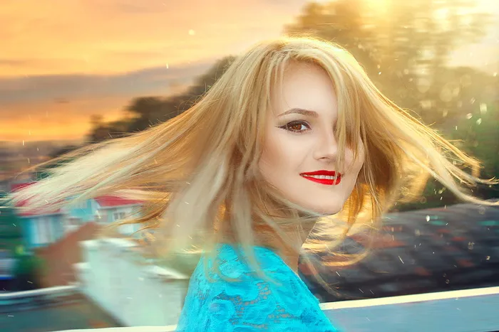 封闭摄影女人，微笑，夏天，女人，自然，女孩，年轻，可爱