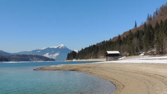 沃尔琴西,湖,水,自然,山,岩石,雪,冬天 沃尔琴西,湖,水,自然,山,岩石,雪,冬天