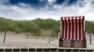 baltrum，德国，奥斯特弗里斯兰，奥斯特弗里斯彻inseln，dünen，strandkorb，海滩，strand