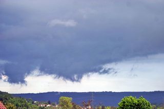雨前，云，天气，蓝色，雨，情绪，戏剧，黑暗