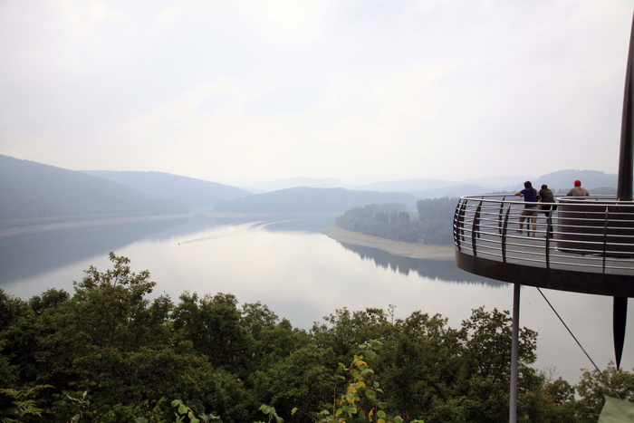 自然、湖泊、雾、天空、平台、有利位置、观景台、水