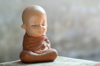 小和尚、陶瓷、小雕像、泥娃娃、新手、宗教、佛陀、佛教徒