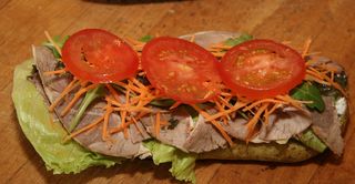 三明治、羊腿、羊羔肉、味道、食物、沙拉、餐饮、点心