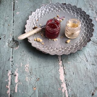 英国，爱丁堡，lovecrumbs，剩菜，茶，面包屑，果酱，烤饼