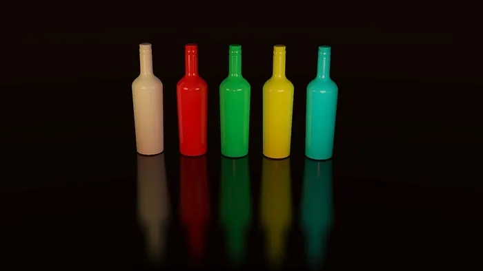 艺术，瓶子，色彩，色彩，容器，设计，反射