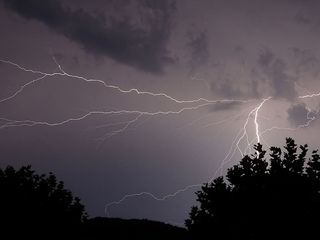 闪电，夏天，雷雨，雷雨，夏天雷雨，天气，闪电，风暴