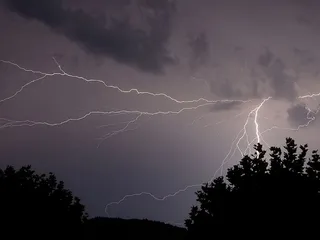 闪电，夏天，雷雨，雷雨，夏天雷雨，天气，闪电，风暴