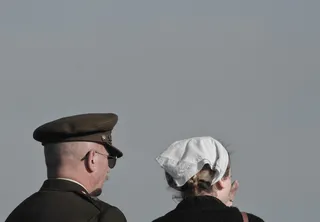 夫妻，军队，士兵，战争，观看，第二次世界大战，诺曼底，男人