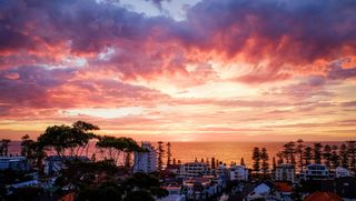 澳大利亚，曼利，袋鼠街，新南威尔士州，悉尼，阳光，阳光，黎明