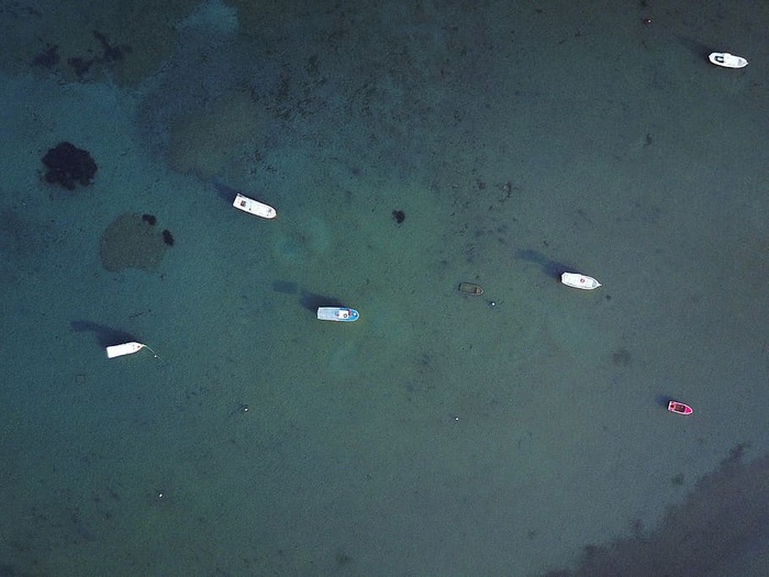 鸟瞰，风景，船只，身体，水，海，海洋，自然
