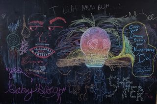 创意、艺术和工艺、多色、无人、文字、照明、图案、室内