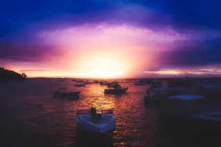 白色，船照片，sunet，圣保罗，巴西，日落，黄昏，天空