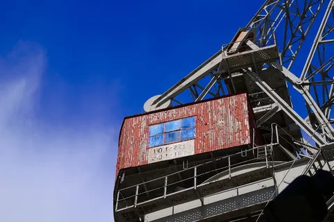 葡萄酒，起重机，旧，技术，港口起重机，货物运输，旧港口，货物