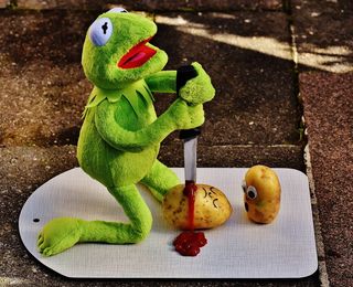 土豆, 刀, 番茄酱, 血, 谋杀, 搞笑, 柯, 青蛙