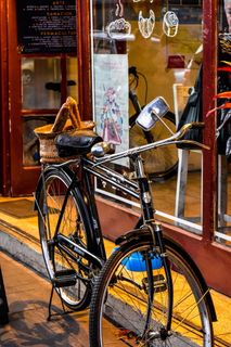 自行车，经典，贝克，交通，无人，陆上车辆，交通方式，木质材料