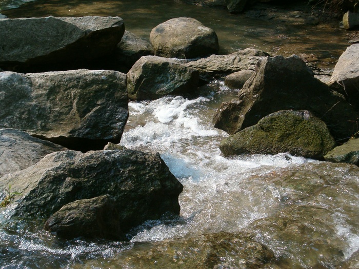 岩谷, 保护, 溪流, 水, 自然, 流动, 岩石, 固体