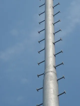 蓝色，天空，桅杆，高度，输出，跟上，没有人，天