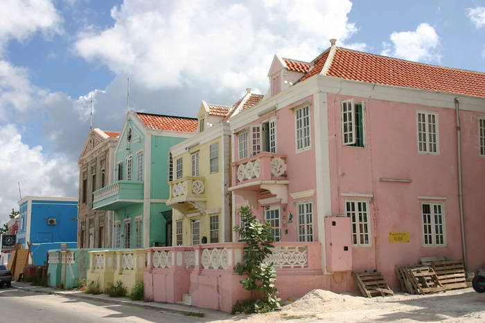 库拉索岛，建筑，加勒比海，c，多彩，市中心，风格，建筑外观
