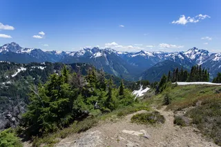 迪克曼山，美国，森林，树木，风景，山脉，瀑布，天空