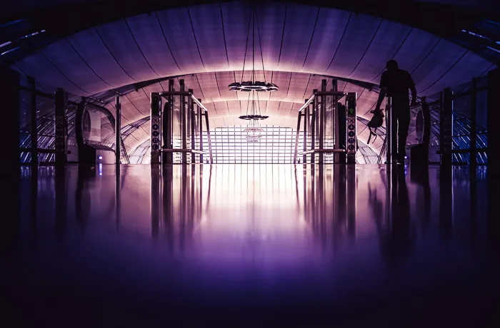 建筑中人的摄影