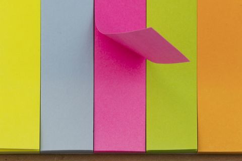 便笺纸、便笺、信息、纸、文字、情感、多色、黄色