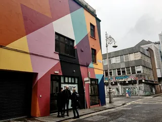 爱尔兰, 都柏林, 建筑物, 多彩, 人, 街道, 街头艺术, 爱尔兰