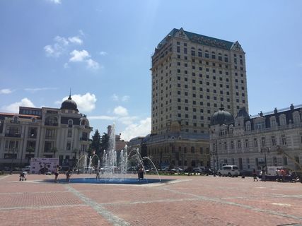 游泳池、喷泉、中心、建筑、巴图姆、建筑外部、已建结构、建筑