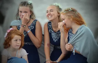 英国，罗西里湾，欢乐，眼泪，混合情感，婚礼，幸福，情感