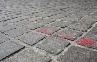 鹅卵石，石头，铺路，岩石，鹅卵石，颠簸，纹理，红色