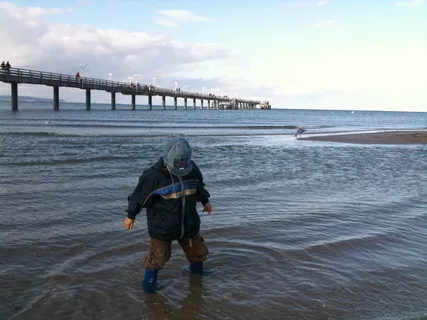 海大桥, 海滩, 波罗的海, 吕根岛, 海岸, 宾茨, 水, 人