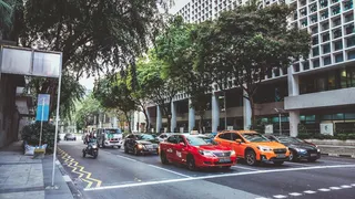 新加坡，汽车，出租车，红色，城市景观，交通方式，交通，汽车