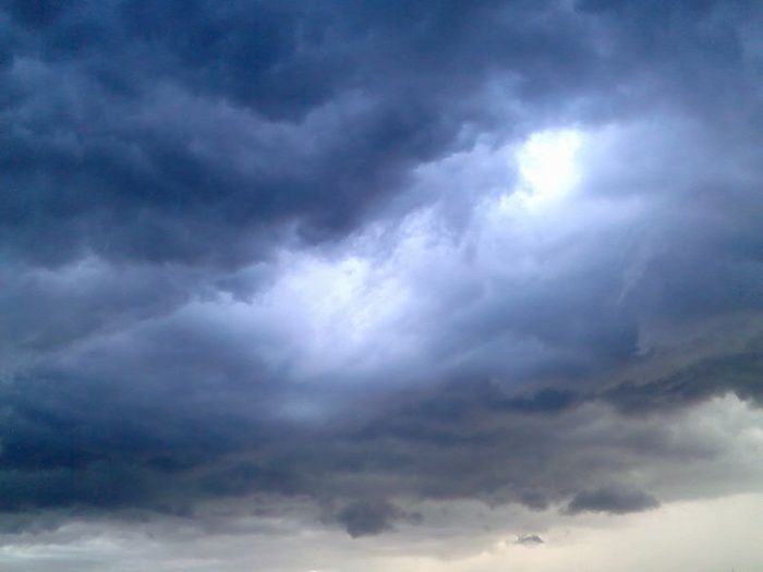 雨云，雨，云，天空，蓝色，云，雷雨，风暴云