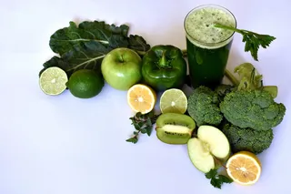 奶昔、素食者、素食者、生的、绿色果汁、健康、水果、食物