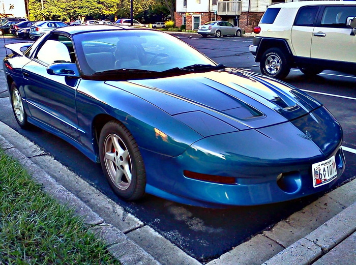 庞蒂亚克，Trans Am，汽车，汽车，庞蒂亚克，Trans Am，蓝色，清洁，停车场
