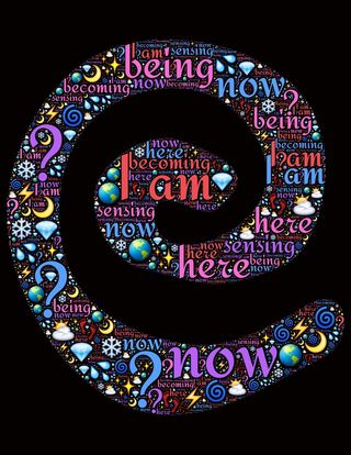 螺旋形艺术品，引用，螺旋形，艺术品，文字，思想，专注，意识