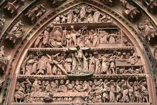 斯特拉斯堡、明斯特、石匠作品、教堂、神圣建筑、大门、主大门、代表