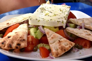 沙拉，希腊，食物，吃，羊奶，美味，健康，成本