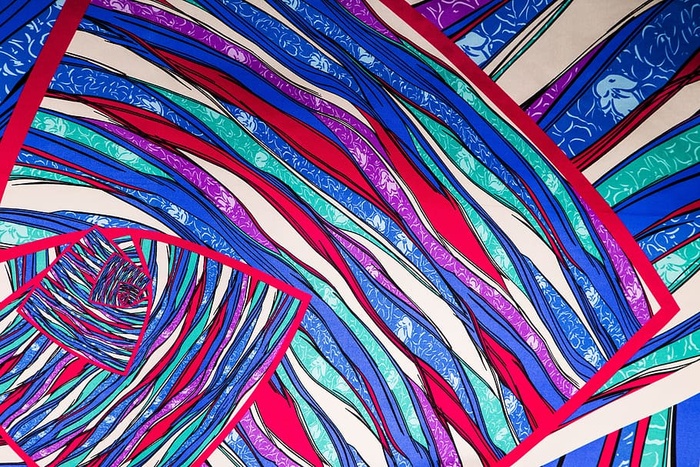 抽象绘画、纹理、图案、织物、自然、宏观、细节、背景