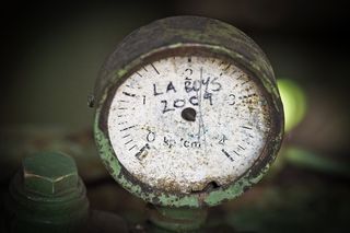 ad、仪表、刻度、旧、配件、机器、压力显示器、仪表