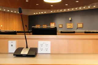 黑色、会议话筒、米色、木制、桌子、话筒、面板、会议