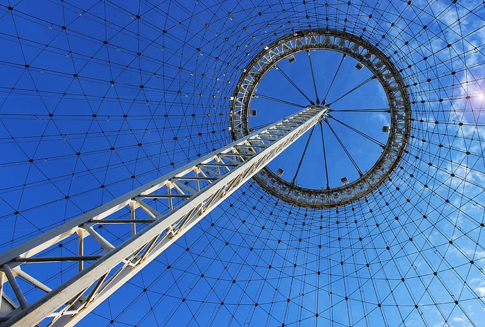 蠕虫景观，建筑，白色，钢制，杆子，白天，塔，建筑