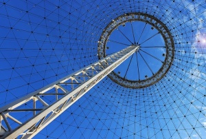 蠕虫景观，建筑，白色，钢制，杆子，白天，塔，建筑